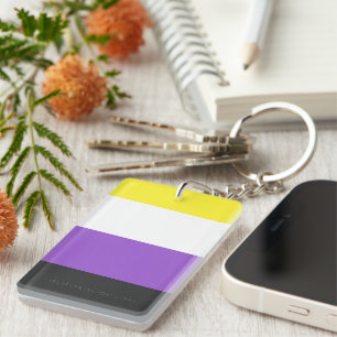 Llavero SlipperyJoe's Nonbinary Pride Flag gay gifts LGBTQ