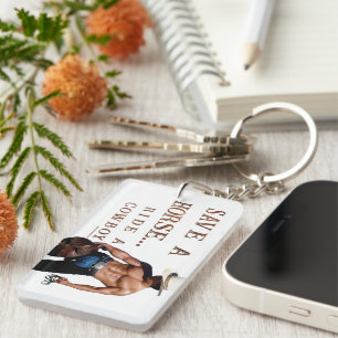 Llavero SlipperyJoe's save horse montar paja cowboy gorra 