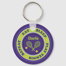 Slogan de tenis de Guay, keychain púrpura y verde