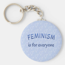Llavero Slogan del feminismo con estampado azul