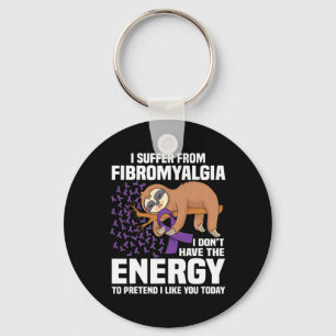 Llavero Slote Support Purple Ribbon Warrior Fibromialgia A