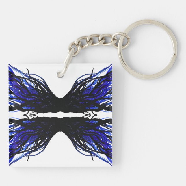 Llavero Sloth Abstract 7 Deadly Sins Alcohol Ink Art (Atrás)