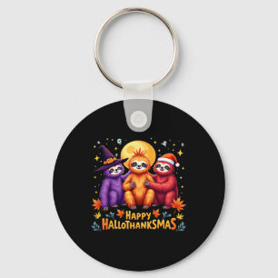 Llavero Sloth Happy Hallothanksmas Halloween Acción de Gra