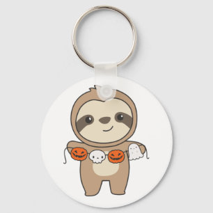 Llavero Sloth Happy Halloween Calabaza Bat Costume Keychai