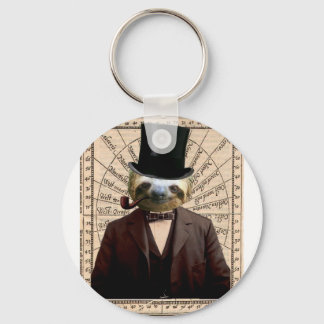 Llavero Sloth Man Victorian Steampunk Antropomorfo