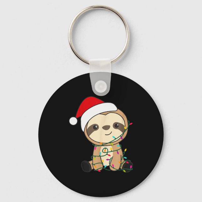 Llavero Sloth Merry Christmas Winter Sloths Christmas  (Anverso)