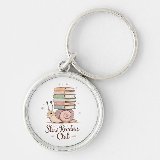 Llavero Slow Readers Club | Pastel Snail Keyring (Frente)