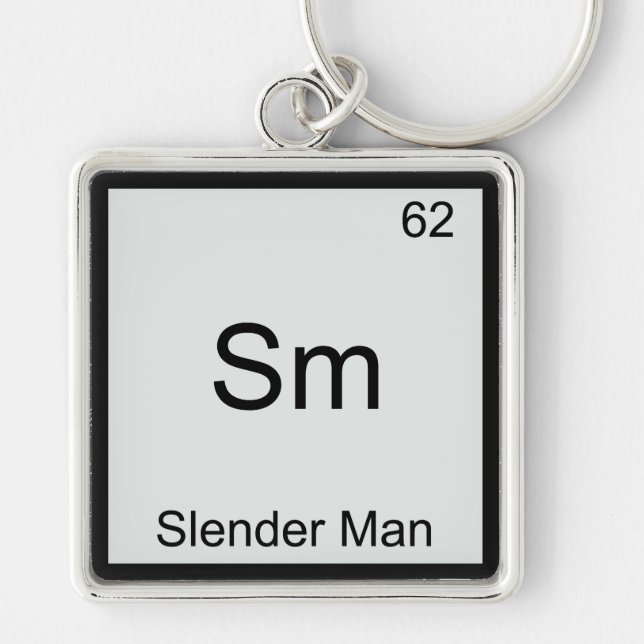 Llavero Sm - Símbolo del Elemento Químico Slender Man Dive (Frente)