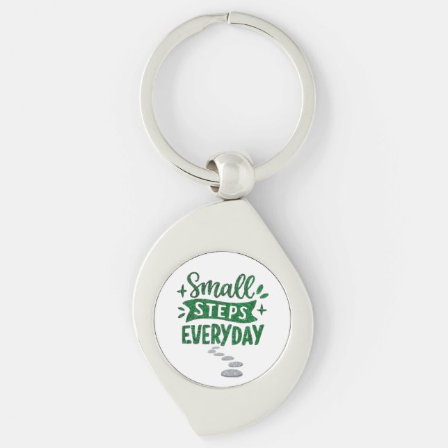 Llavero Small Steps Everyday Motivational Keychain (Anverso)
