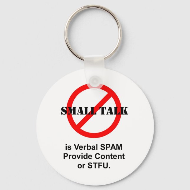 Llavero Small Talk is Verbal SPAM (Anverso)