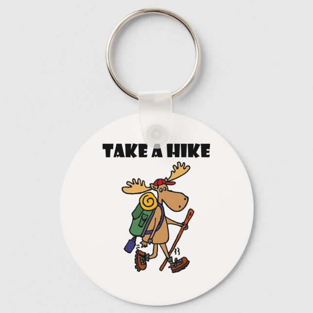 Llavero Smileteessports Funny Take A Hike Moose Hiking  (Anverso)