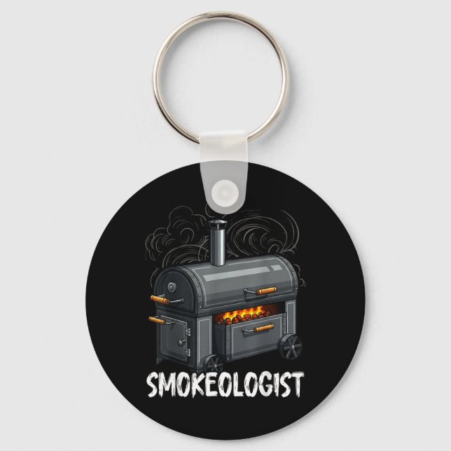 Llavero Smokeologist - Pitmaster divertido de parrilla ahu (Anverso)