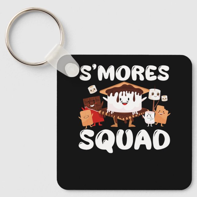 Llavero S'mores Marshmallow Funny Smores Squad Camping Ca (Anverso)