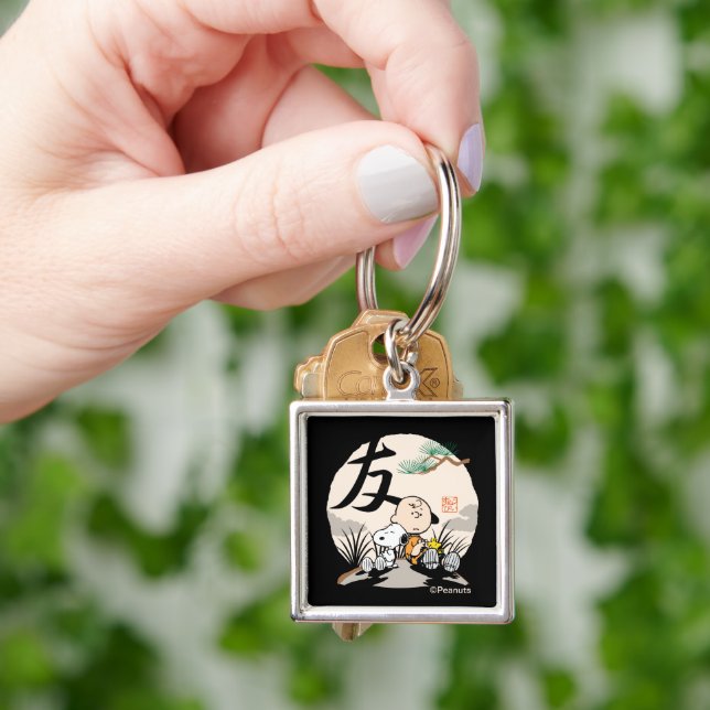 Llavero Snoopy, Charlie Brown y Woodstock - Amigo (Mano)