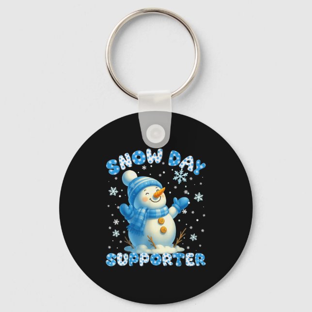Llavero Snow Day Suprter Cute Snowman Snowflake Christmas  (Anverso)