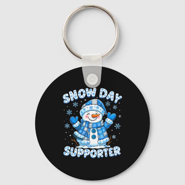 Llavero Snow Day Suprter Cute Snowman Snowflake Christmas  (Anverso)