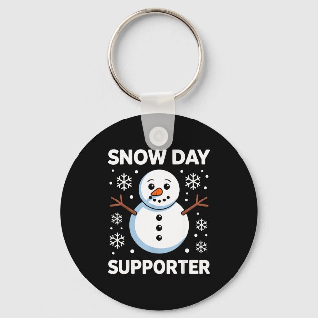 Llavero Snow Day Suprter Snow Snowflake Snowman Winter Tea (Anverso)