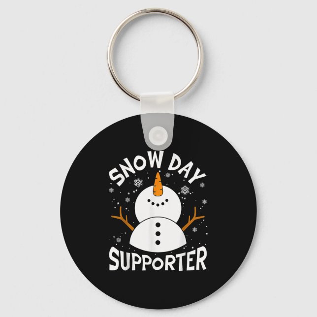 Llavero Snow Day Suprter Snowflake Funny Teacher Christmas (Anverso)