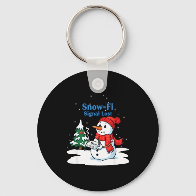 Llavero Snow-fi Signal Lost Funny Christmas Snowman Wifi  (Anverso)