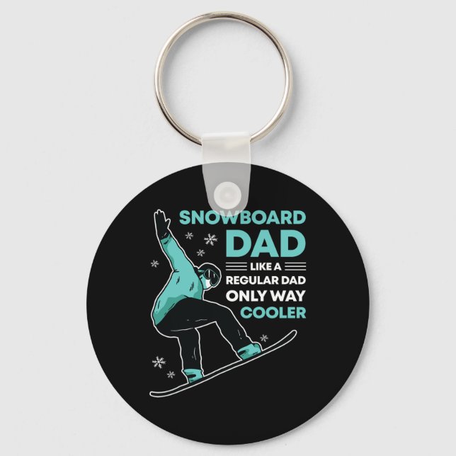 Llavero Snowboard Dad Funny Cute Winter Regalo de Snowboar (Anverso)