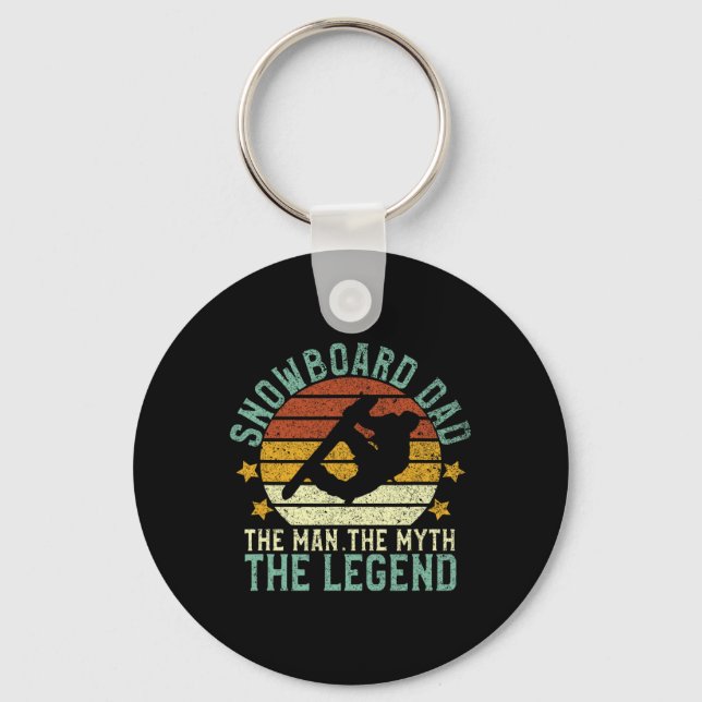 Llavero Snowboard Dad The Man The Mythe Legend Snowboar (Anverso)