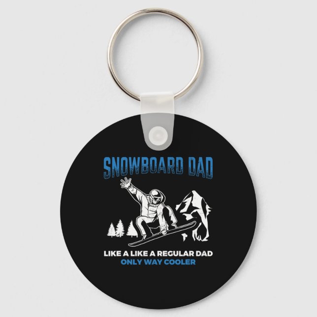 Llavero Snowboard Dad Way Cooler Snowboard Padre Snowboard (Anverso)