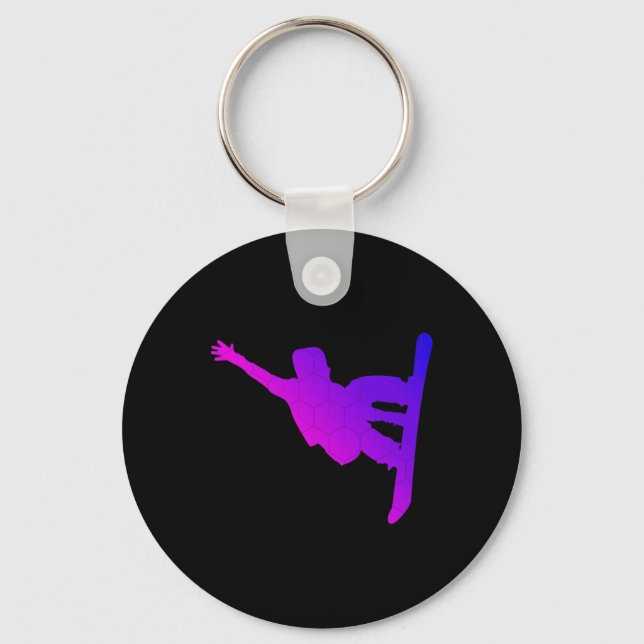 Llavero Snowboard Damas Chicas Snowboard Snowboard (Anverso)