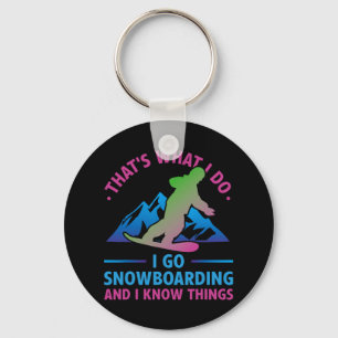 Llavero Snowboard de los años 80 retro eso es lo que hago 