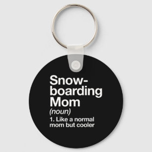 Llavero Snowboard Definición De Mamá Divertida Y Deporte S
