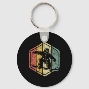 Llavero Snowboard Diseño Retro Vintage Para Snowboard