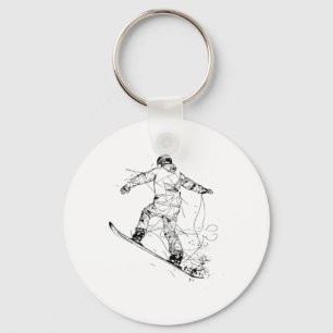 Llavero Snowboard Gráfica Alpine Snowboarding
