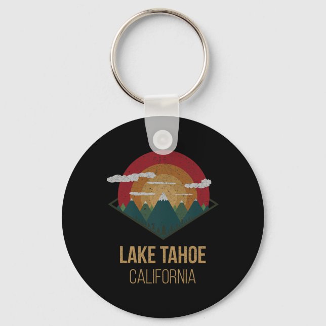 Llavero Snowboard Lake Tahoe California Winter Mountain Gi (Anverso)