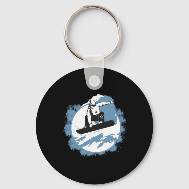 Llavero Snowboard Mountain Wintersports Ski (Anverso)