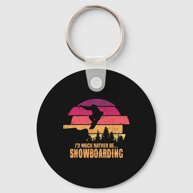 Llavero Snowboard Preferiría Estar Snowboard (Anverso)