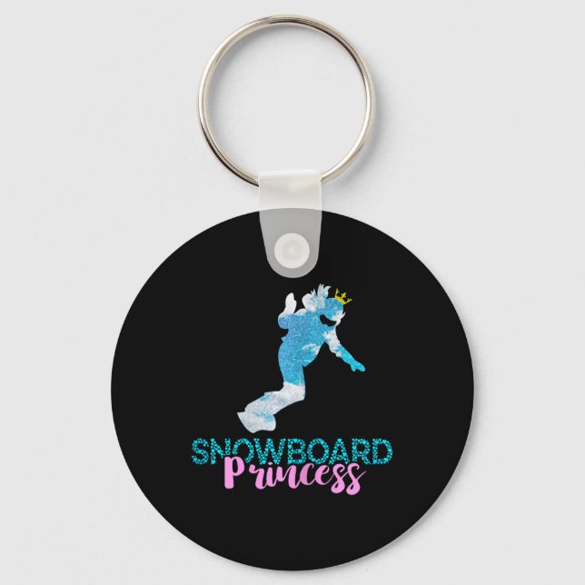 Llavero Snowboard Princess Snowboarder Snowboard Winter (Anverso)