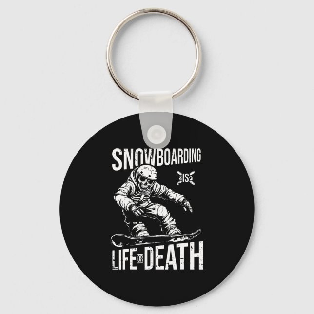 Llavero Snowboard Skeleton Snowboarding - deportes de invi (Anverso)