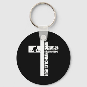 Llavero Snowboard Snowboard Jesus Faith Cross Christian