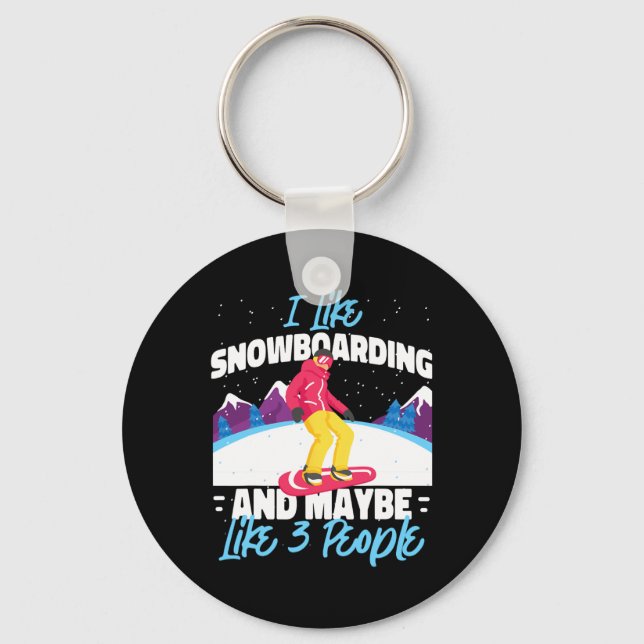 Llavero Snowboard Snowboard Snowboard Me Gusta Snowboard Y (Anverso)