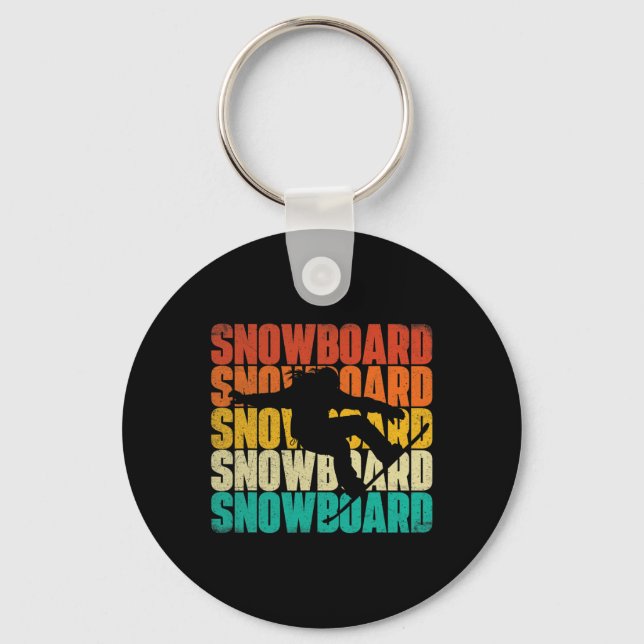 Llavero Snowboard - Snowboard Snowboard Snowboarder Downhi (Anverso)
