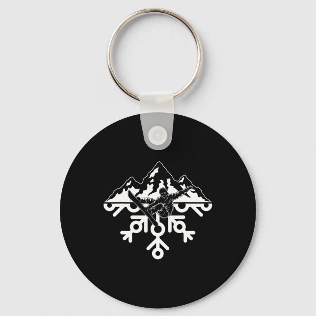 Llavero Snowboard Snowboard Snowflake (Anverso)