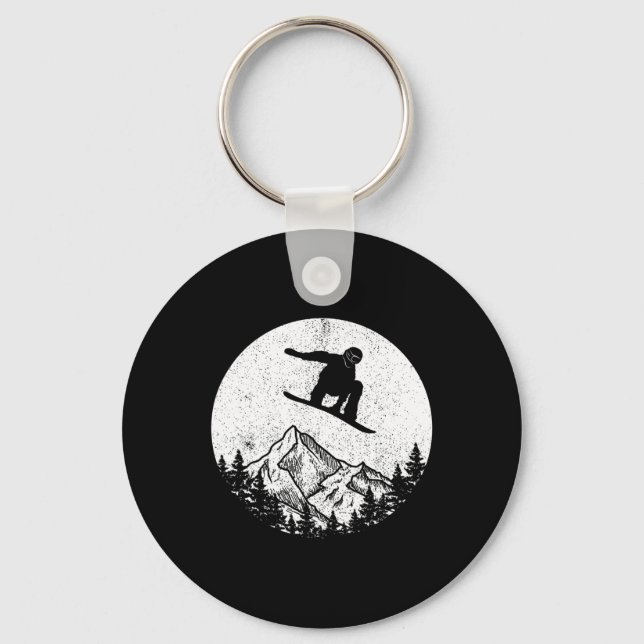 Llavero Snowboard Snowboarding Silhouette Snowboard Gif (Anverso)