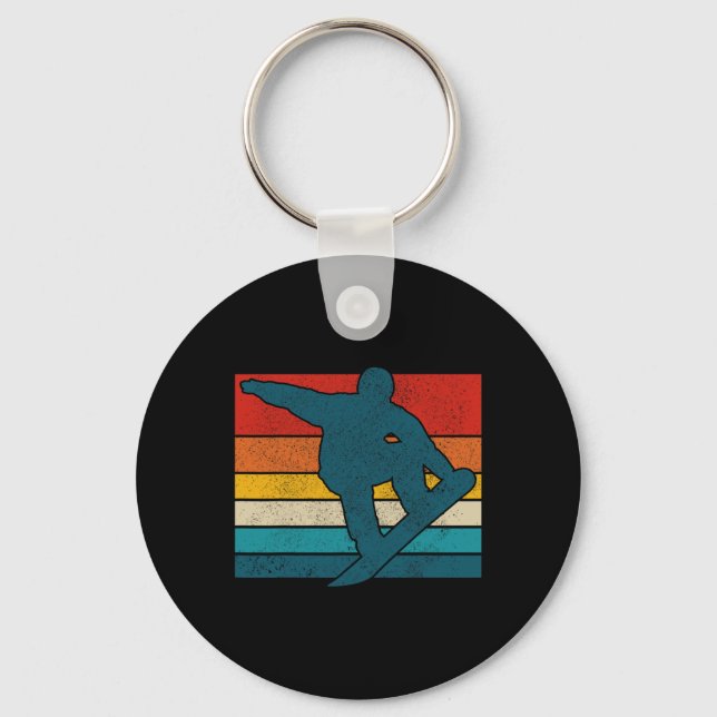Llavero Snowboard Vintage Retro Snowboarder G (Anverso)