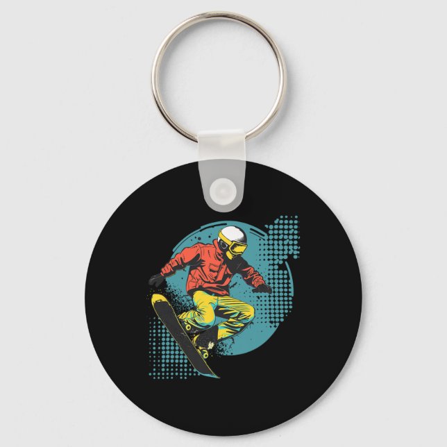 Llavero Snowboarder Comic Look Alpine Snowboarding (Anverso)