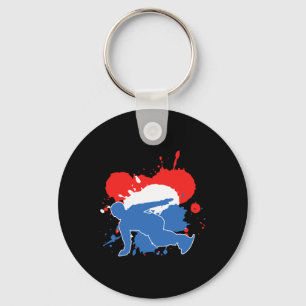 Llavero Snowboarder de bandera de los Países Bajos - Snowb