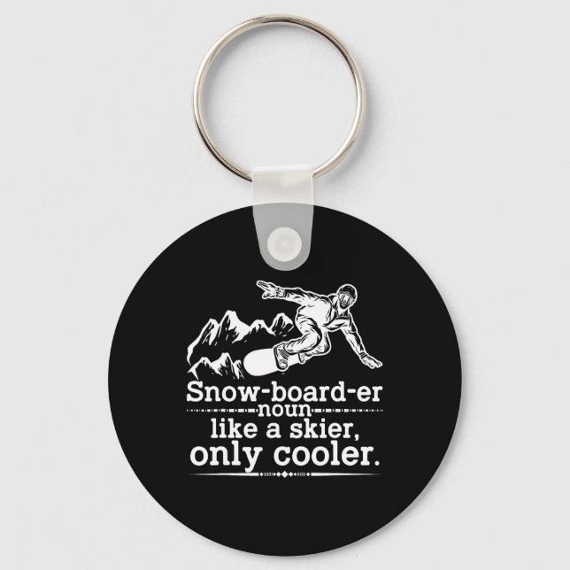 Llavero Snowboarder Definition Funny Snowboarding Winter S (Anverso)