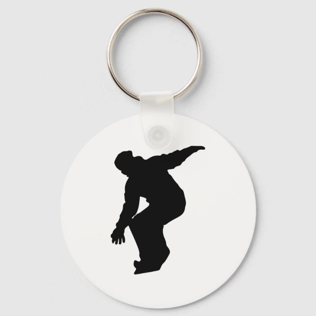 Llavero Snowboarder Silhouette (Anverso)
