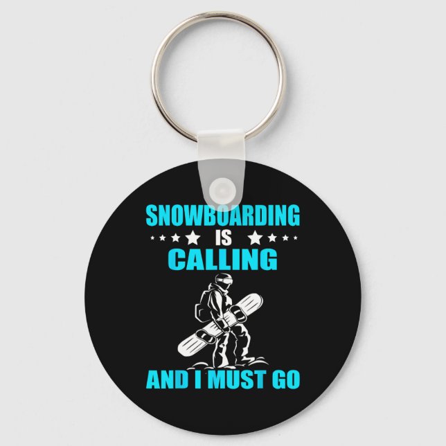 Llavero Snowboarder Snowboarding Llama Vino De Snowboard (Anverso)
