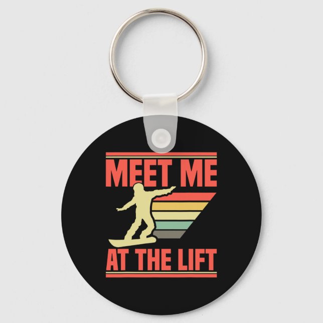 Llavero Snowboarder suministra nieve para la escapada de l (Anverso)