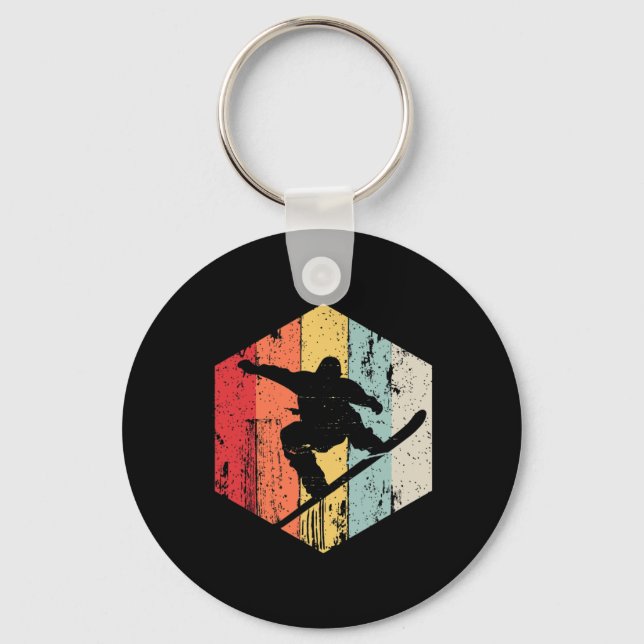 Llavero Snowboarding Retro Style Snowboarder (Anverso)