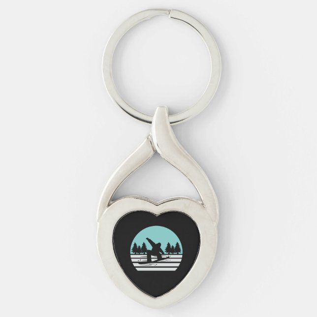 Llavero Snowboarding Retro Vintage (Anverso)
